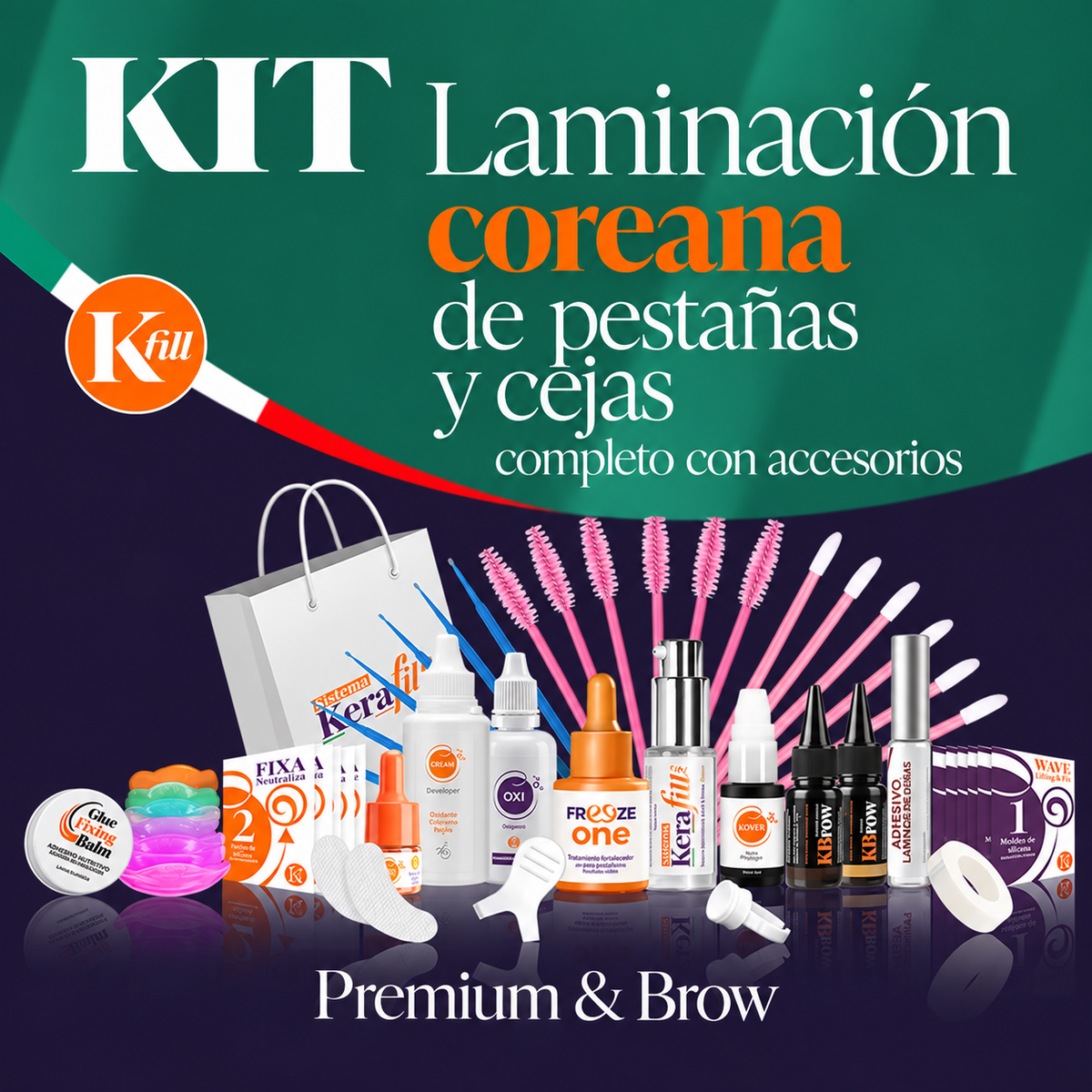 Kit Laminación Coreana de Pestañas y Cejas – Kerafill