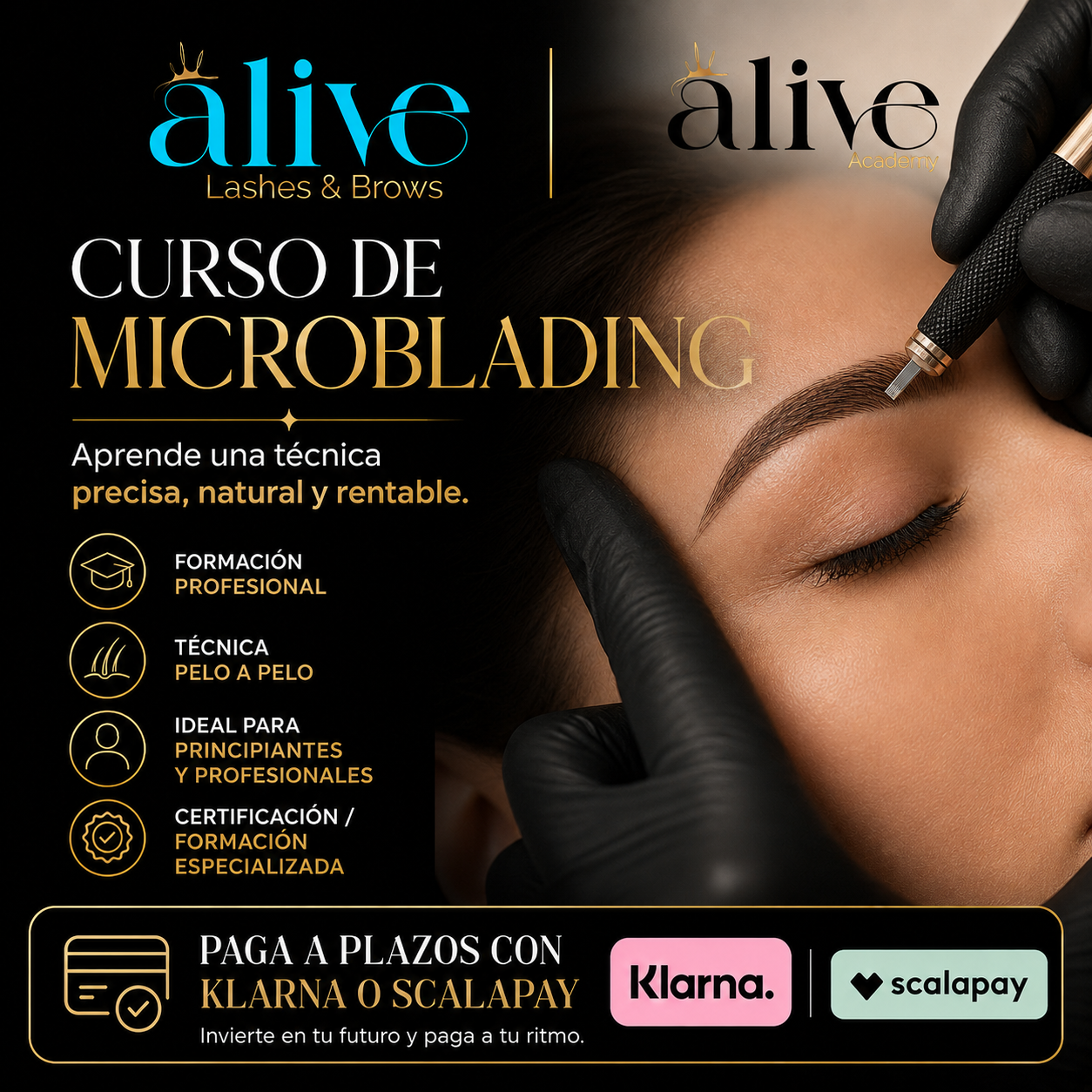 Reserva curso profesional de Microblading con pago a plazos